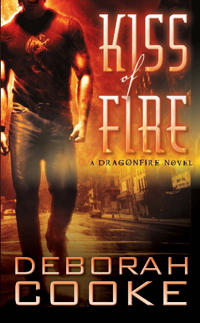 Kiss of Fire, first of the Dragonfire series of paranormal romances by Deborah Cooke